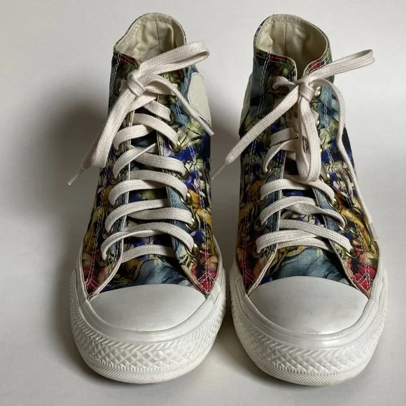 Converse All Star Lux Floral Wedge Sneakers Size 8 - Picture 5 of 16